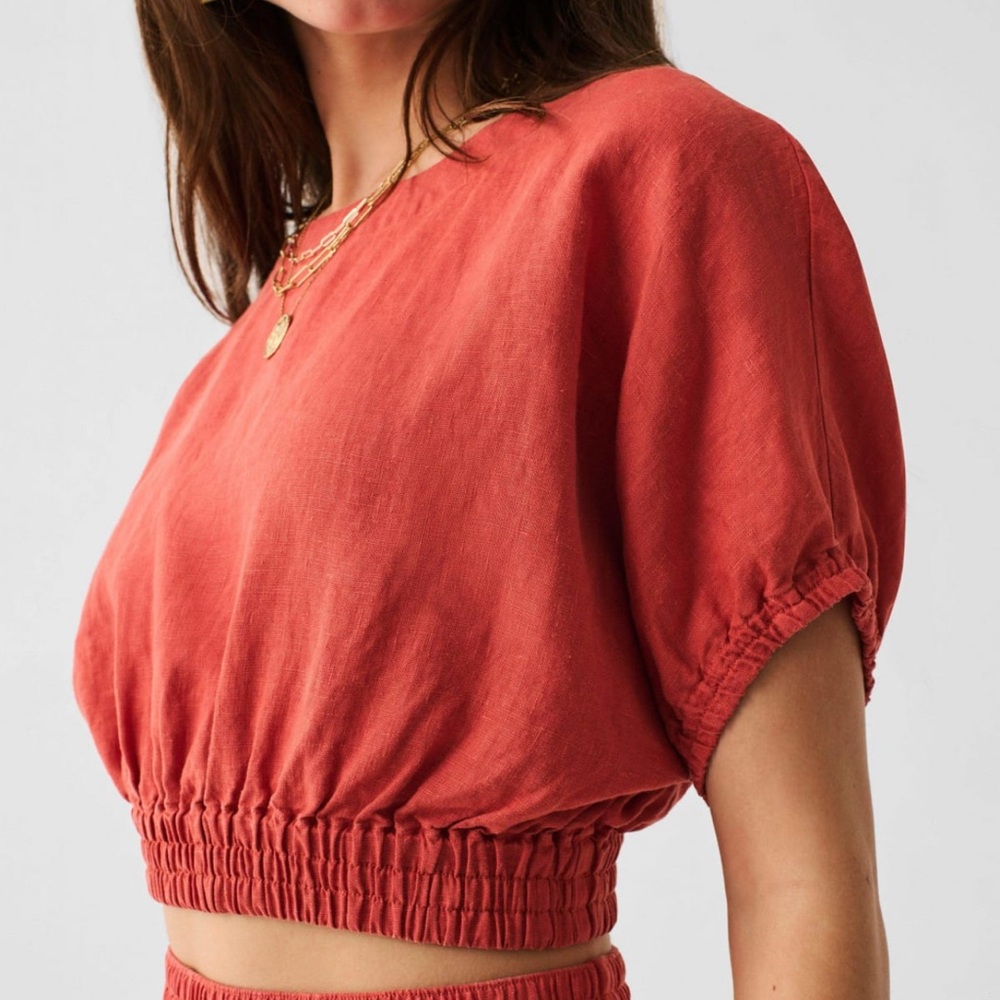 Faherty Cala Linen Top